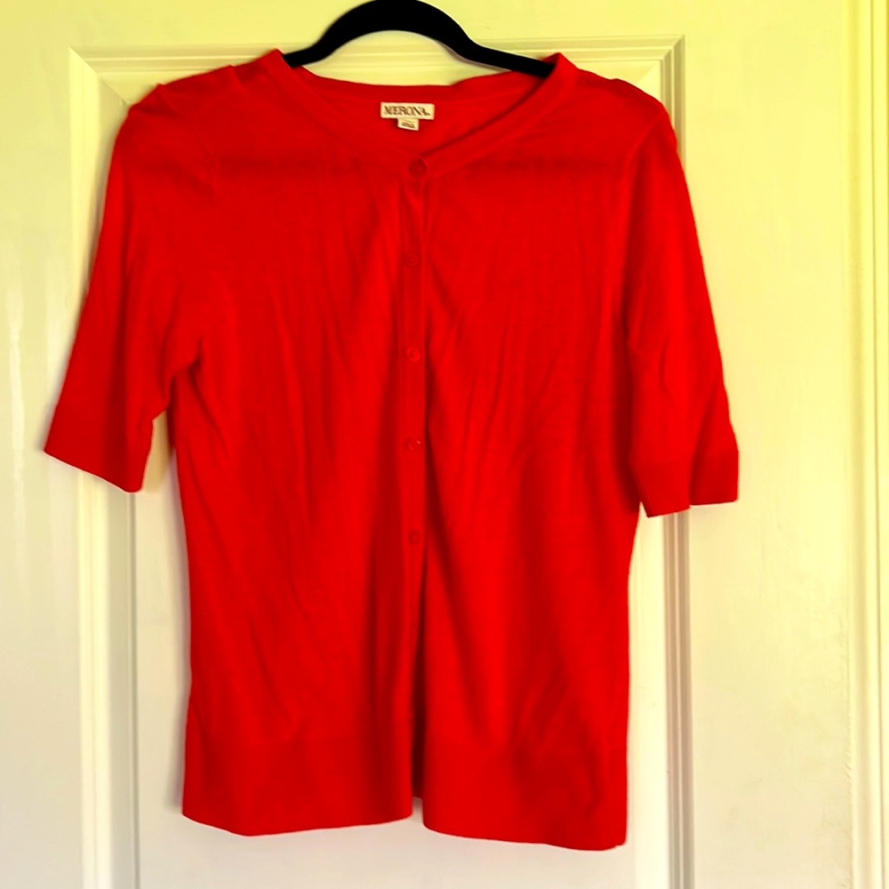 Red light weight cardigan